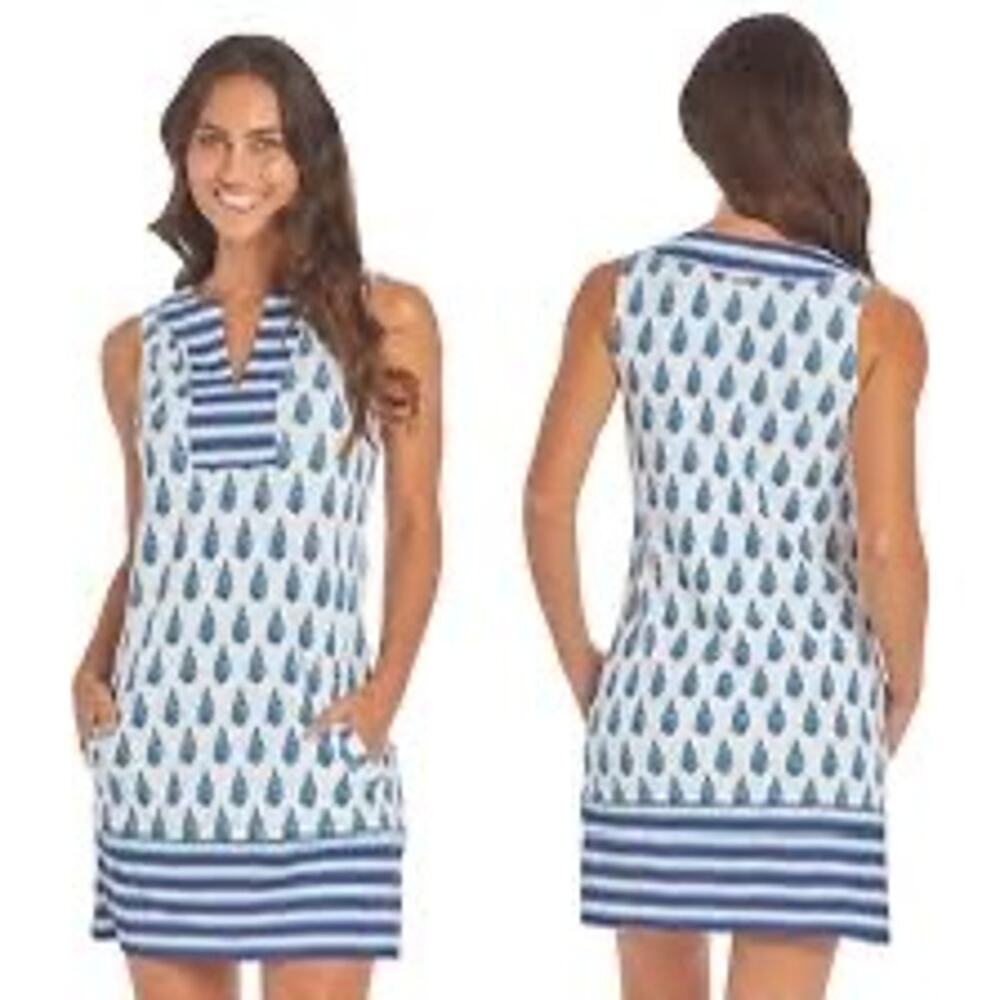 Cabana Life Delray Short Sleeve Shift dress Sz UPF50 Resort Coastal Beachy